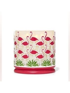 FLAMINGO FLOCK 3-WICK CANDLE HOLDER BY BATH & BODY WORKS